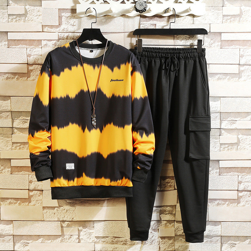 Fall New Trendy Men's Sweater Suit Loose Fashion