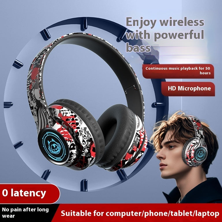Headset Bluetooth Headset E-sports Games Music Folding Card
