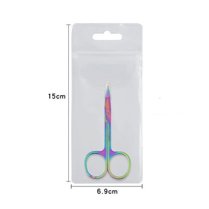 Stainless Steel Color Titanium Eyebrow Trimmer Makeup Beauty Small Scissors