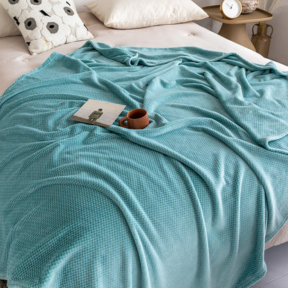 Flannel Jacquard Blanket Plaid Sofa Cover