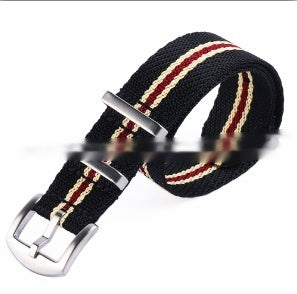 Solid Color Fineknit Nylon Woven Canvas Strap