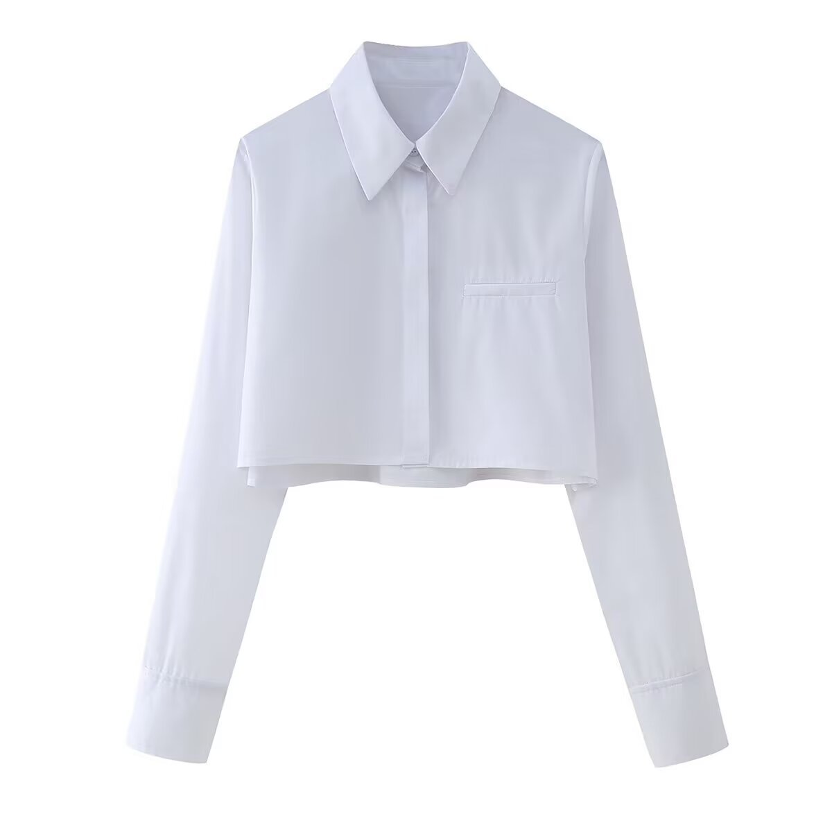European And American Style French Three-color Short Shirt