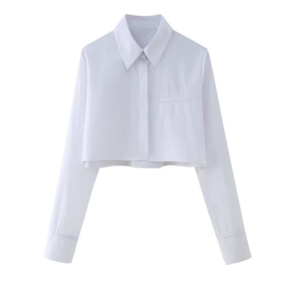 European And American Style French Three-color Short Shirt