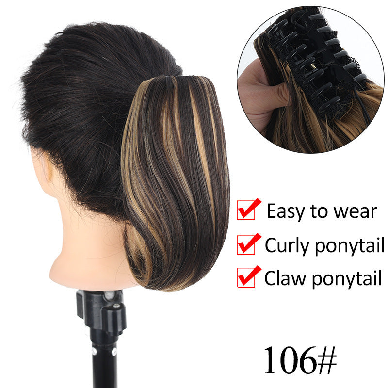 Short Ponytail Wig Grip Internet Celebrity Micro-roll Natural Braid