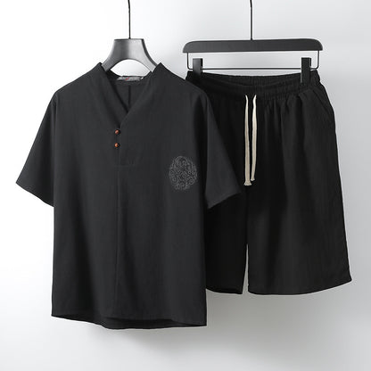Loose Linen Menswear Clothing Two-piece Set