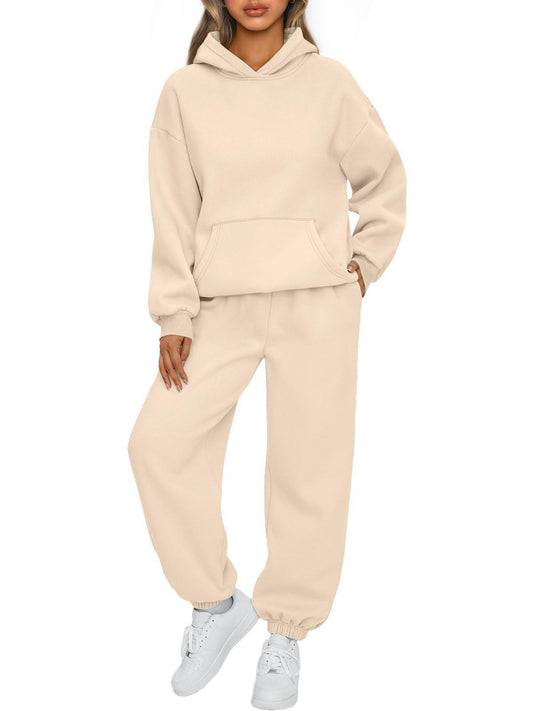 Autumn And Winter New Women's Casual Hooded Sportswear Long Pajama Set