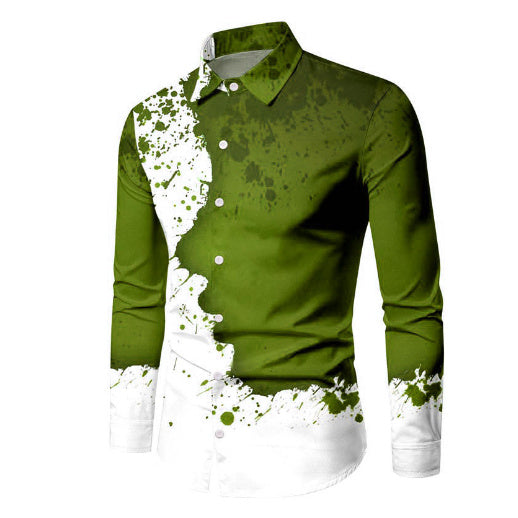 Men's Clothing 3d Printing Plus Size Long Sleeve Shirt Coat