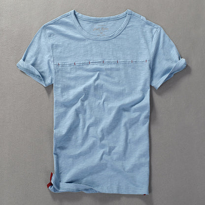 Men's Short-sleeved T-shirt Japanese Style Men's Clothing Round Neck Slim Fit