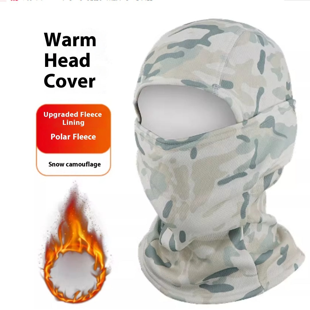Full Face Mask Camouflage Hood Plus Fleece For Warmth