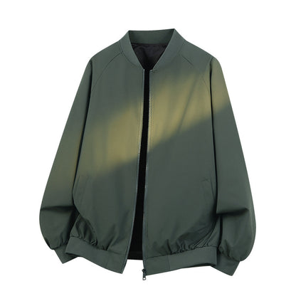 Baseball Uniform Jacket Men's Stand Collar Baggy Coat Factory Clothing