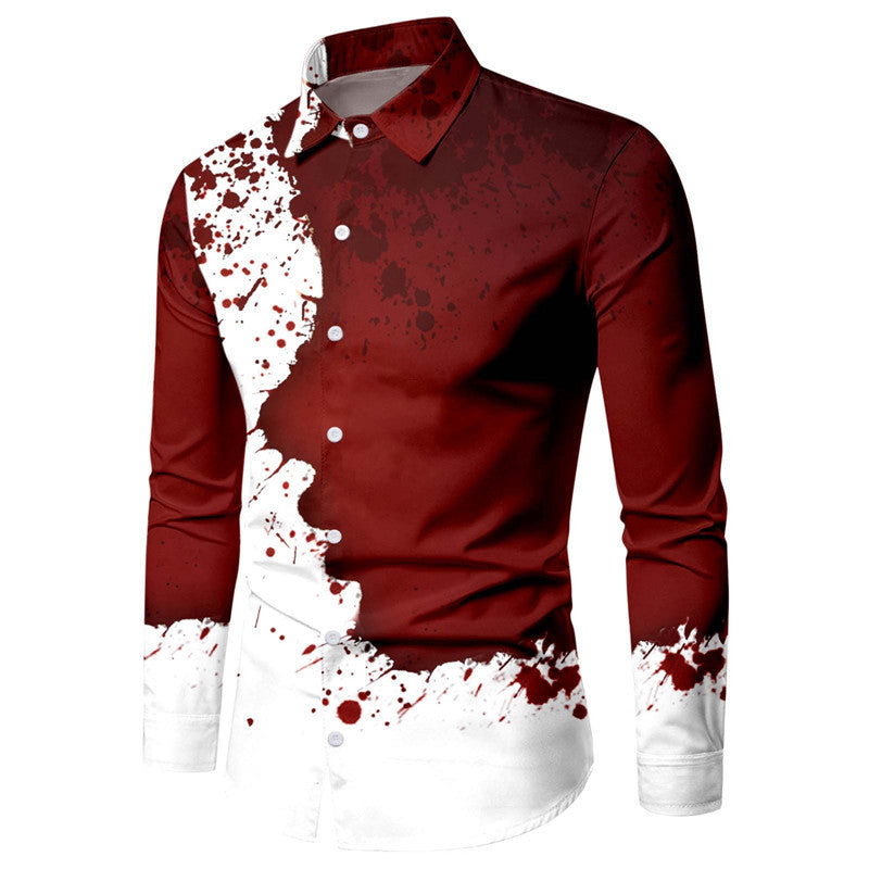Men's Clothing 3d Printing Plus Size Long Sleeve Shirt Coat