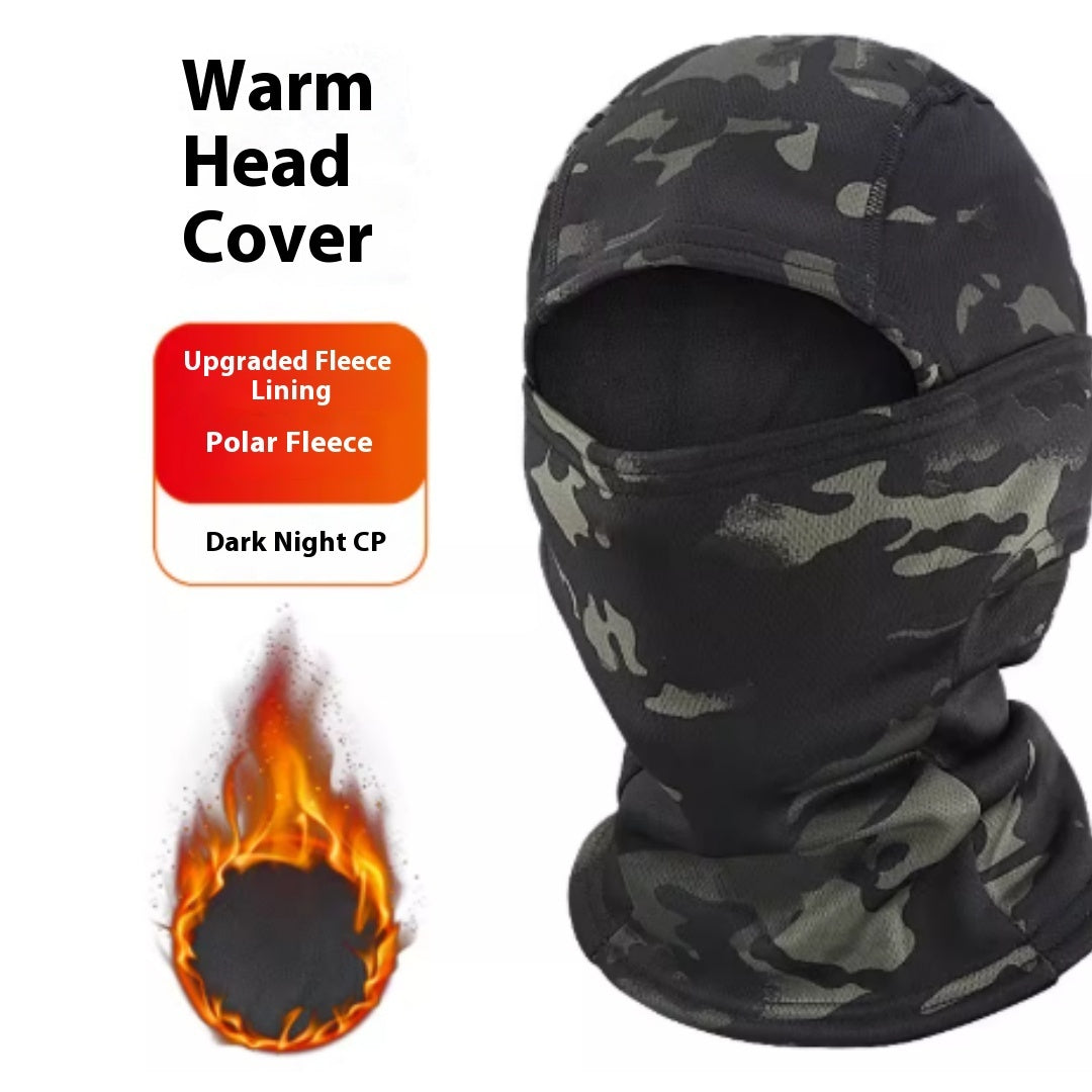 Full Face Mask Camouflage Hood Plus Fleece For Warmth