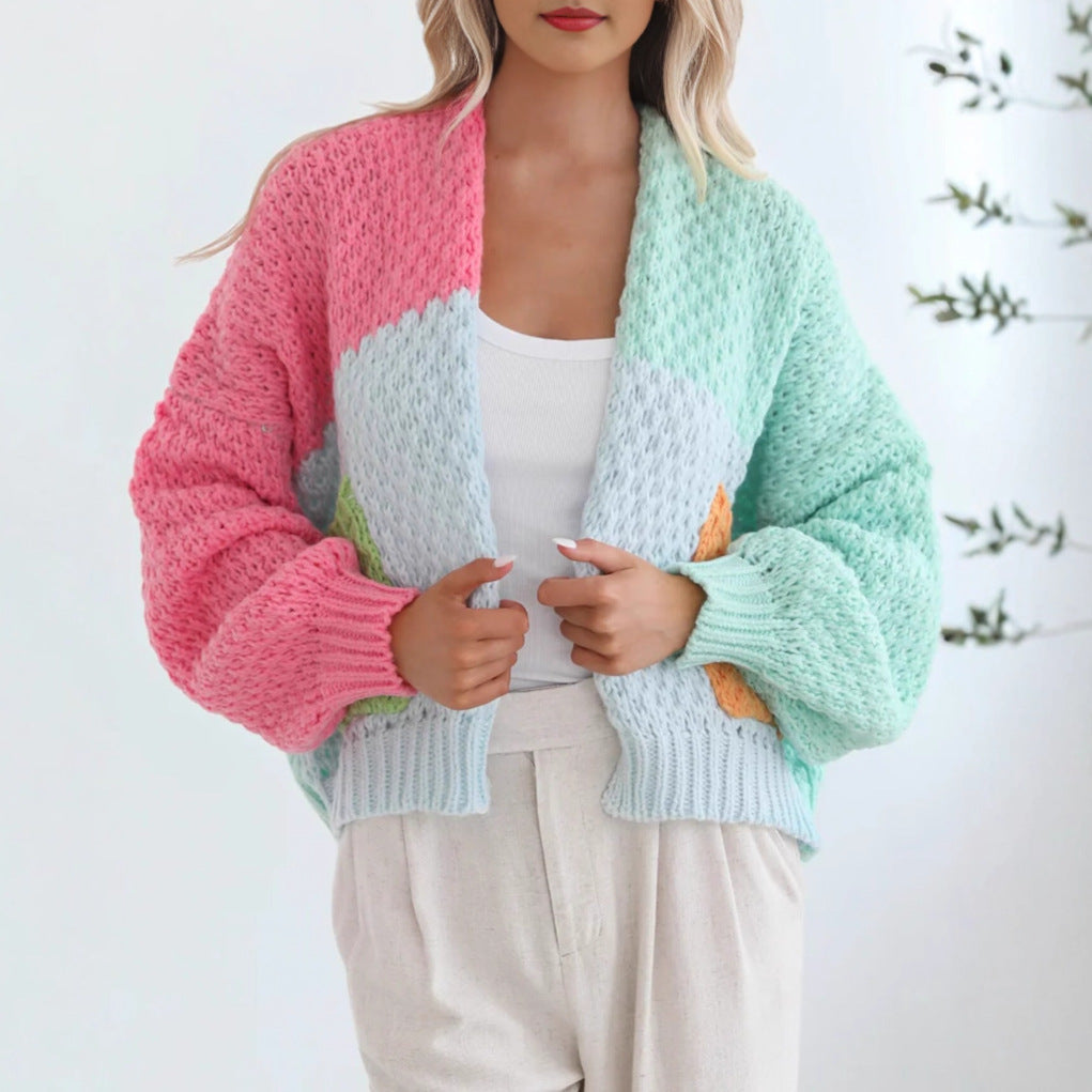 Idle Style Knitted Pocket Sweater Cardigan Coat