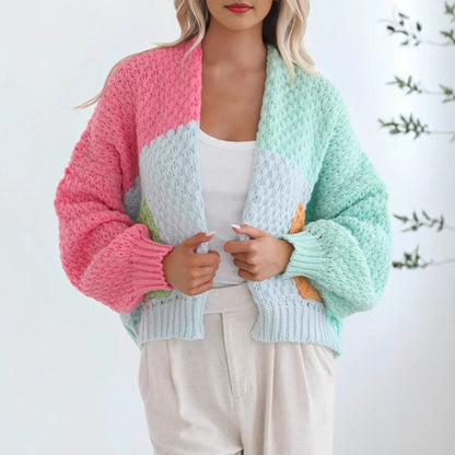 Idle Style Knitted Pocket Sweater Cardigan Coat