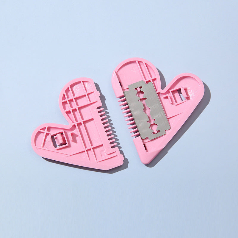 Fringe Heart Double Side Comb And Trim Hair Knife