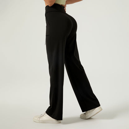 Versatile Sports Pants Drawstring Loose Nude Feel Casual Women