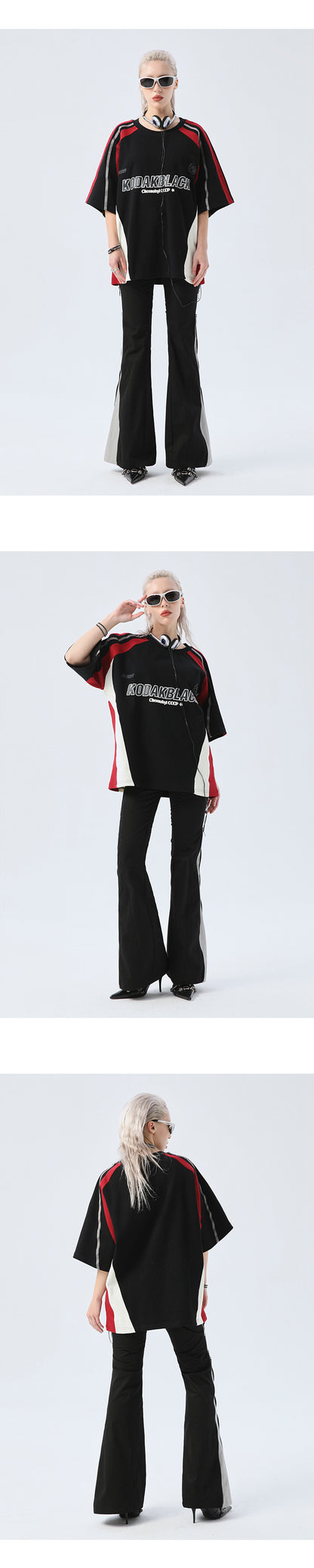 Cross-border Hot Retro Heavy Matching Racing Brand Short Sleeve T-shirt Motorcycle Clothing T-shirt