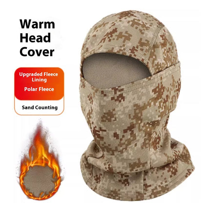 Full Face Mask Camouflage Hood Plus Fleece For Warmth