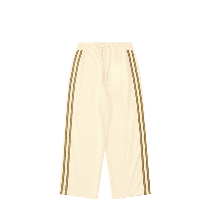 Loose Casual Men's Clothing New Oxygen Cotton Sports Ribbon Straight-leg Pants