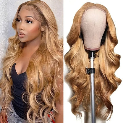 European And American Fashionable Golden Big Wave Wig
