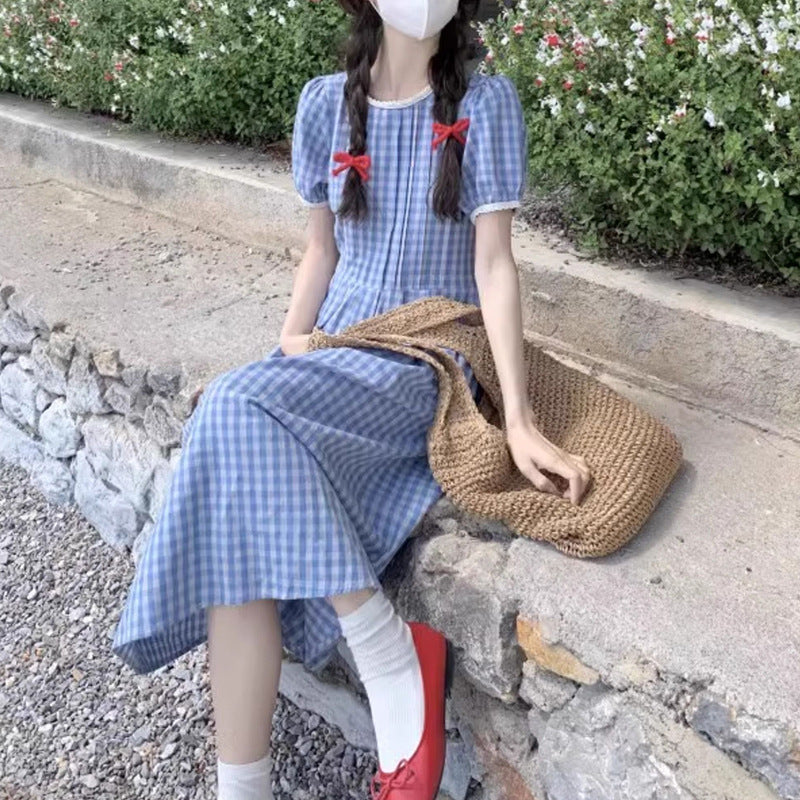 New Style Retro Pastoral Style Mori Style Small Dress