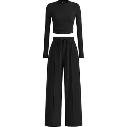 Casual Suit Long Sleeve Top Pants