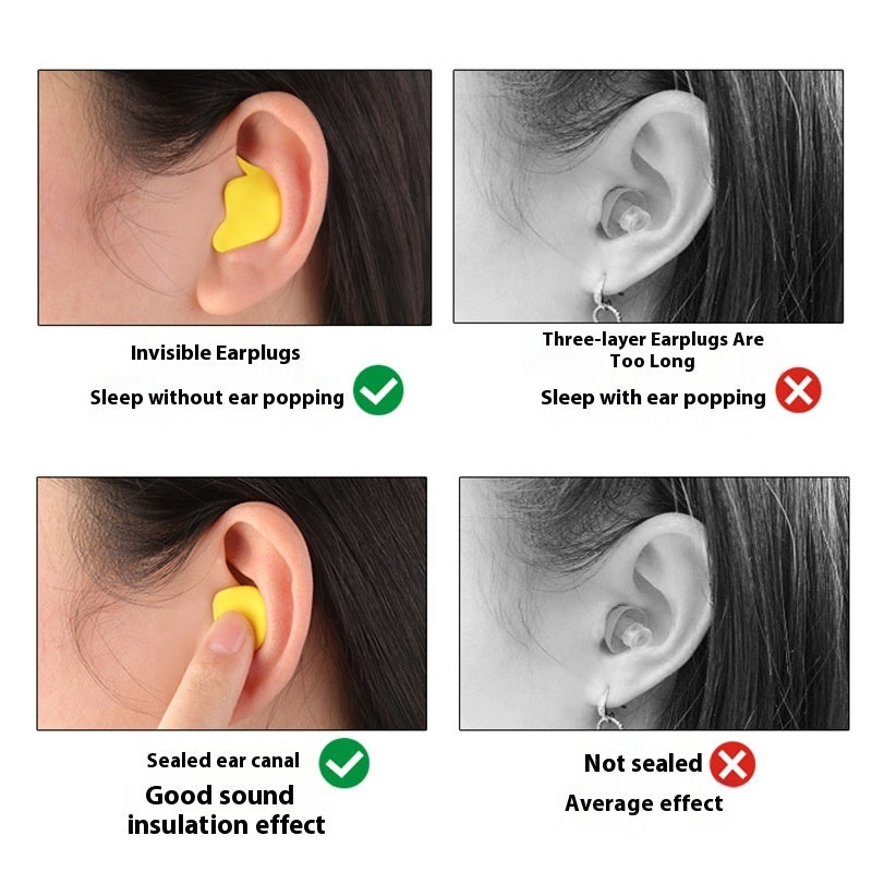 Sound Insulation Sound Proof Sleep Anti-noise Snoring Fit Shaping Rubber Earplugs