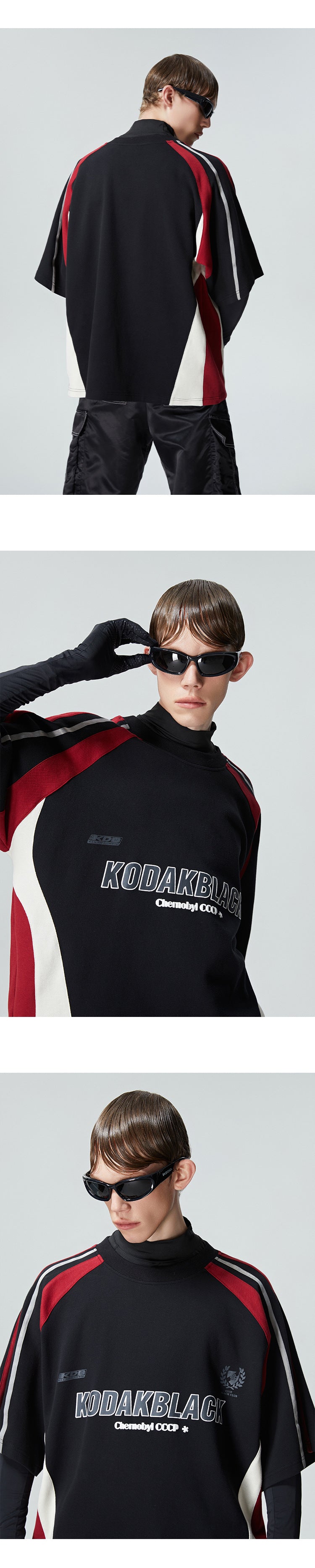 Cross-border Hot Retro Heavy Matching Racing Brand Short Sleeve T-shirt Motorcycle Clothing T-shirt