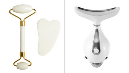 Set Beauty Scraping Board New  Jade Roller Heart-shaped Scraping Board Facial Facial Beauty Device In Stock