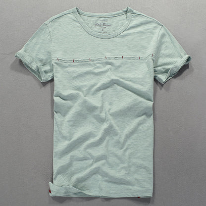 Men's Short-sleeved T-shirt Japanese Style Men's Clothing Round Neck Slim Fit