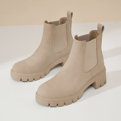 Women's Thick Bottom Suede Dr Martens Boots