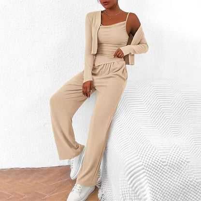 Sports Casual Lazy Design Comfortable Coat Suspender Trousers Three-piece Suit