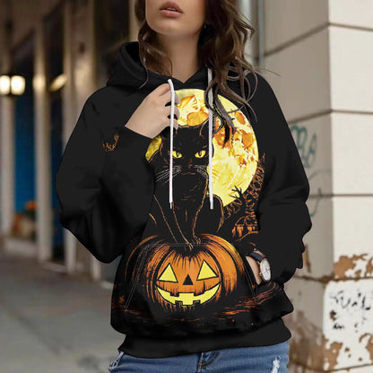 Autumn And Winter Halloween Digital Printed Hoodie