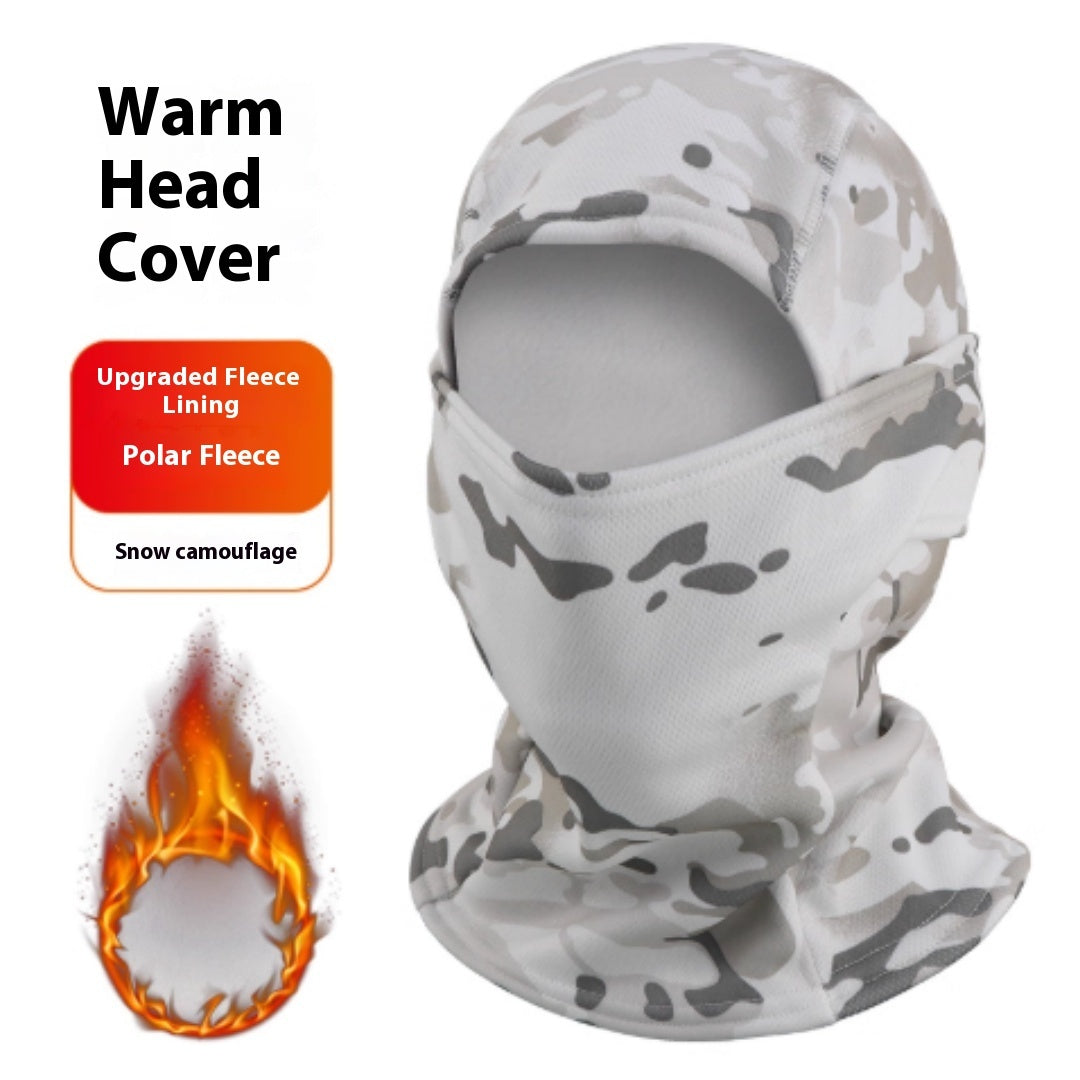 Full Face Mask Camouflage Hood Plus Fleece For Warmth