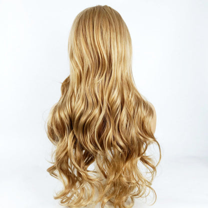 Center-parted Bangs Long Curly Hair Chemical Fiber Full-head Wig