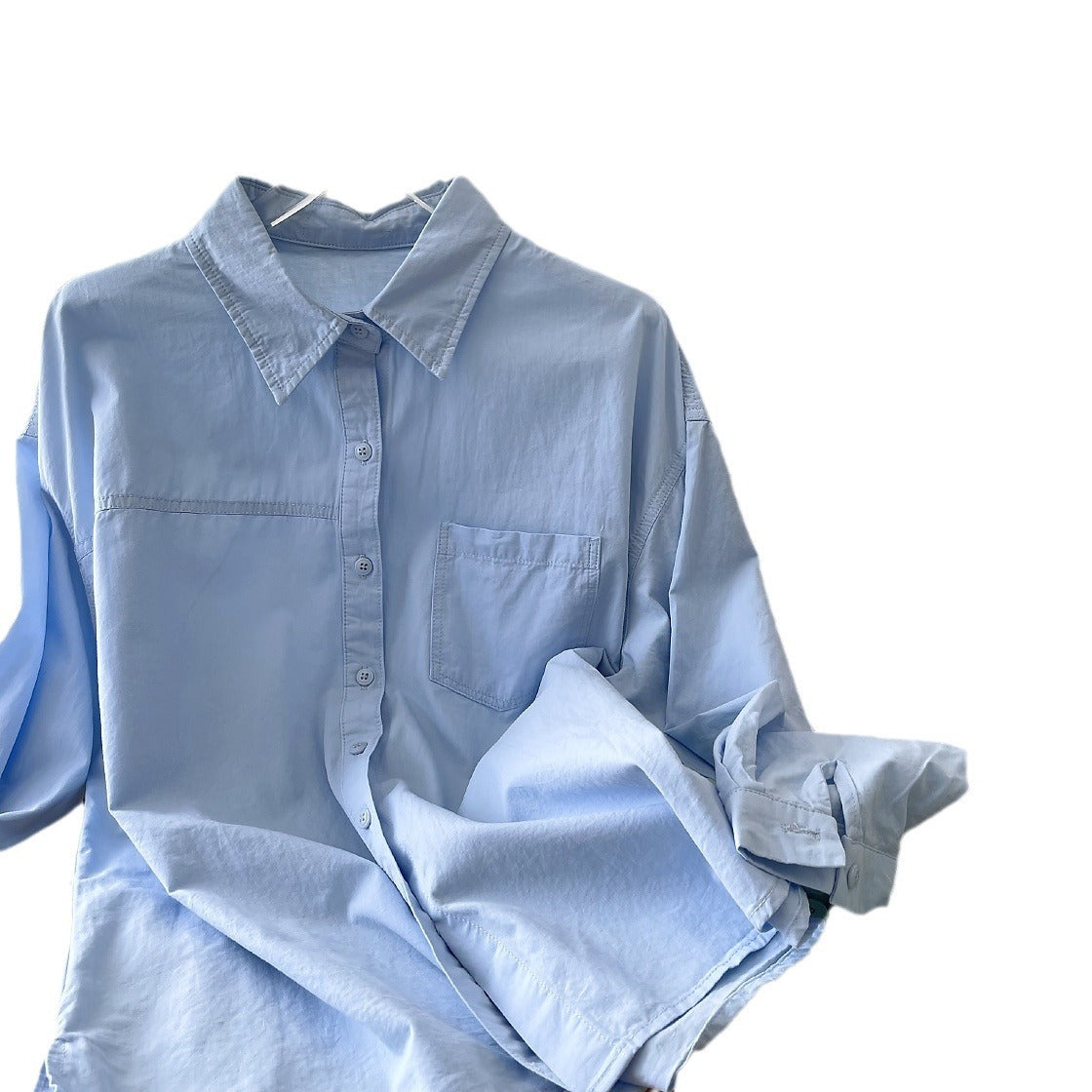 Korean Women's Outer Wear Underwear Solid Color Shirt