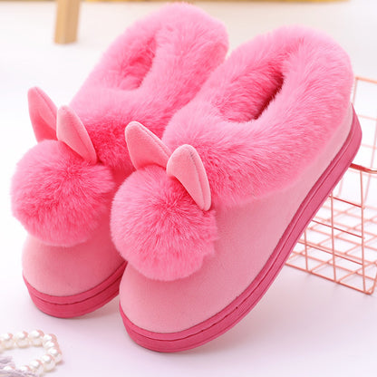 Long Ear Single Ball Cotton Shoes For Men And Women