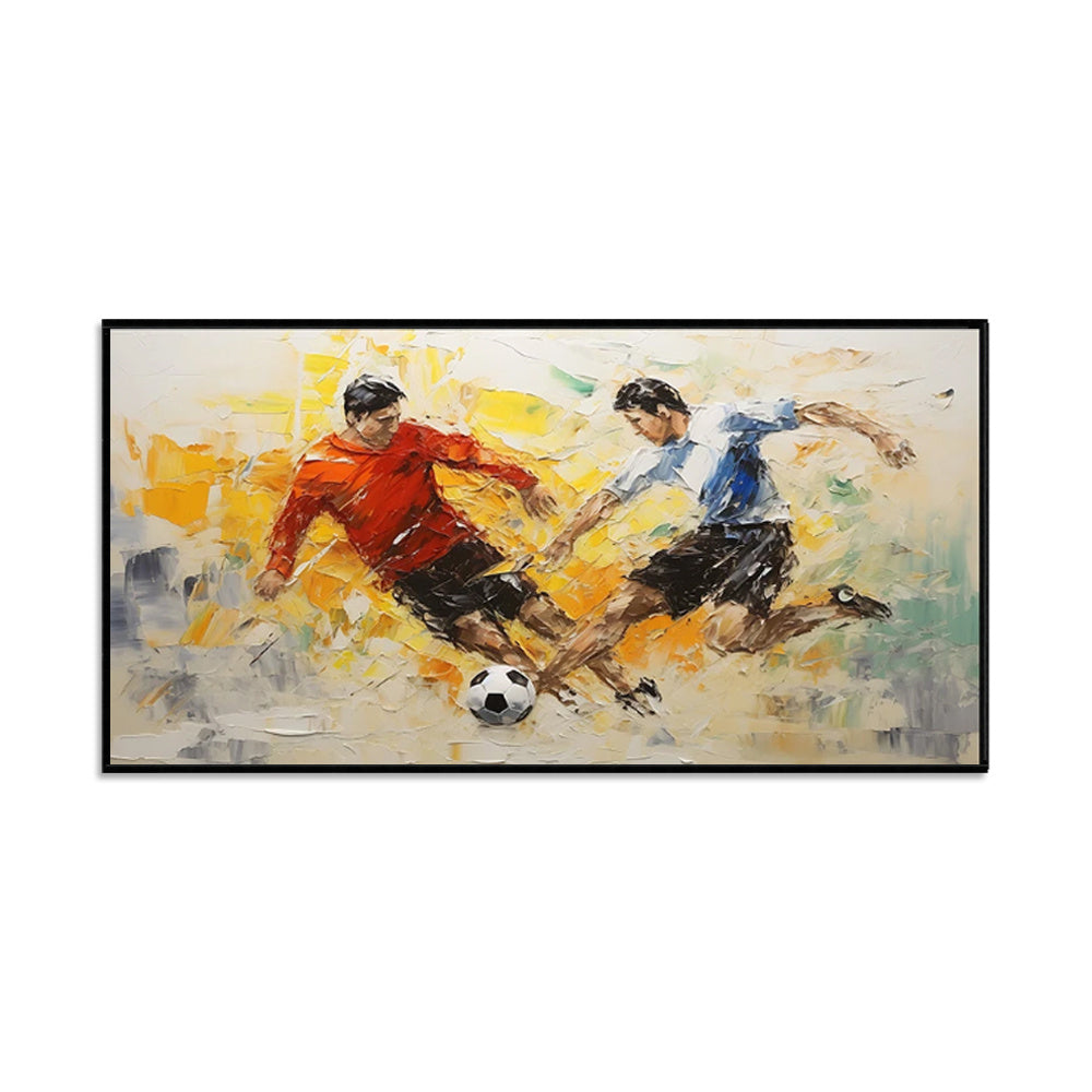 High Quality Athletes Sports Handmade Oil Painting Bicycle Equestrian Football Ice Hockey Portraits Large Canvas Art Showpiece For Home Decoration Living Room Wall Picture