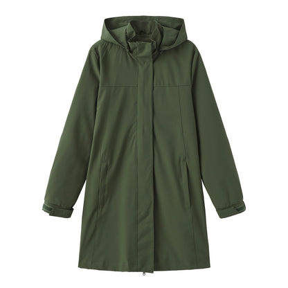 Women's Solid Color Long Sleeve Thin Coat European Size