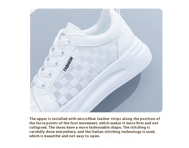 White Shoes For Women Spring And Summer Women's Breathable Versatile Casual Platform Sports