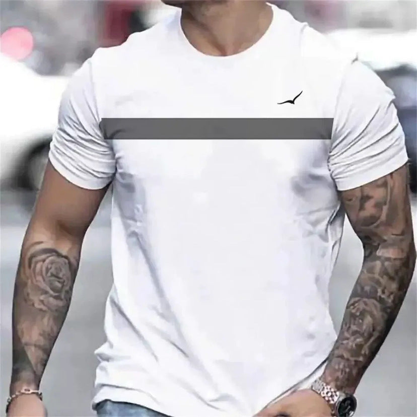 Men's T-shirt 3D Printing Athletic Clothing Simple Short Sleeve
