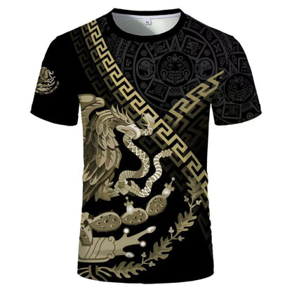 Men's Sports Casual T-shirt Street Trend Clothing Polyester 3D Short Sleeve