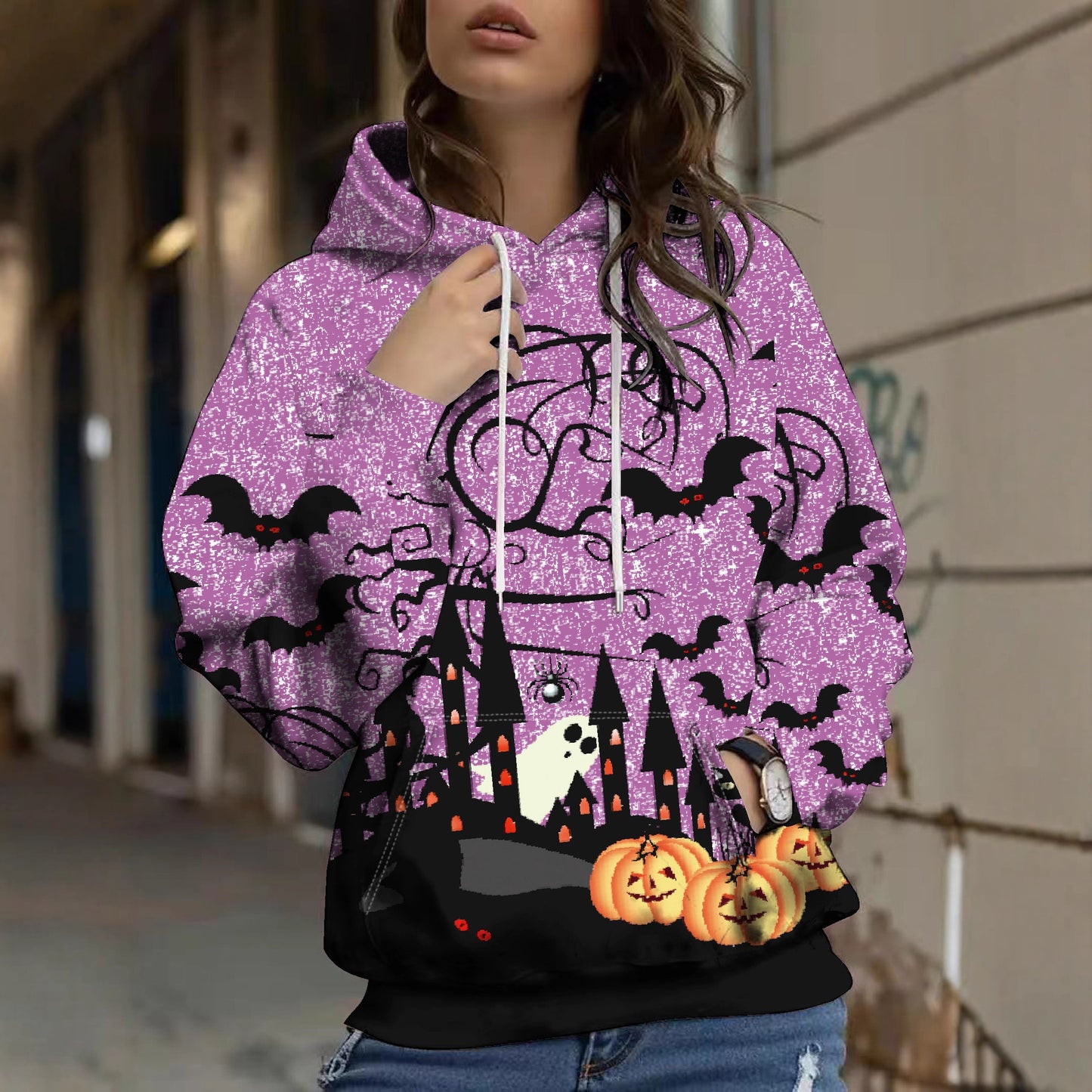 Autumn And Winter Halloween Digital Printed Hoodie