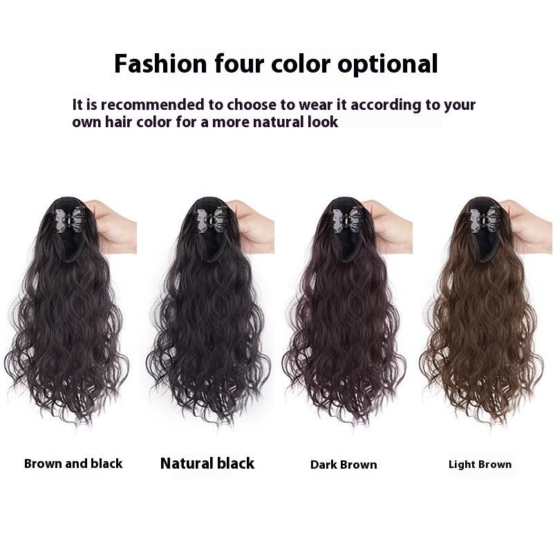 Wig Ponytail Female Small Jaw Clip Water Ripple Curl Ponytail Natural Simulation