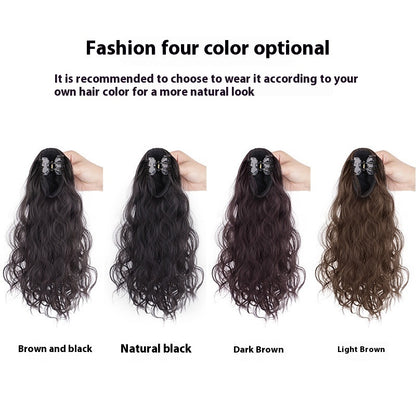 Wig Ponytail Female Small Jaw Clip Water Ripple Curl Ponytail Natural Simulation