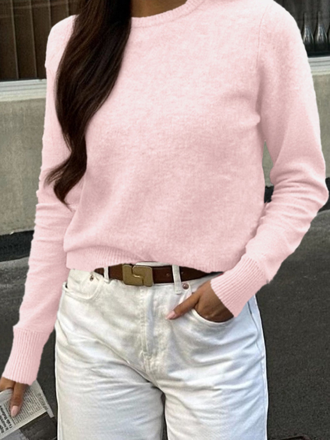 Woolen Long-sleeved Bottoming Shirt Sweaters Women's Clothing
