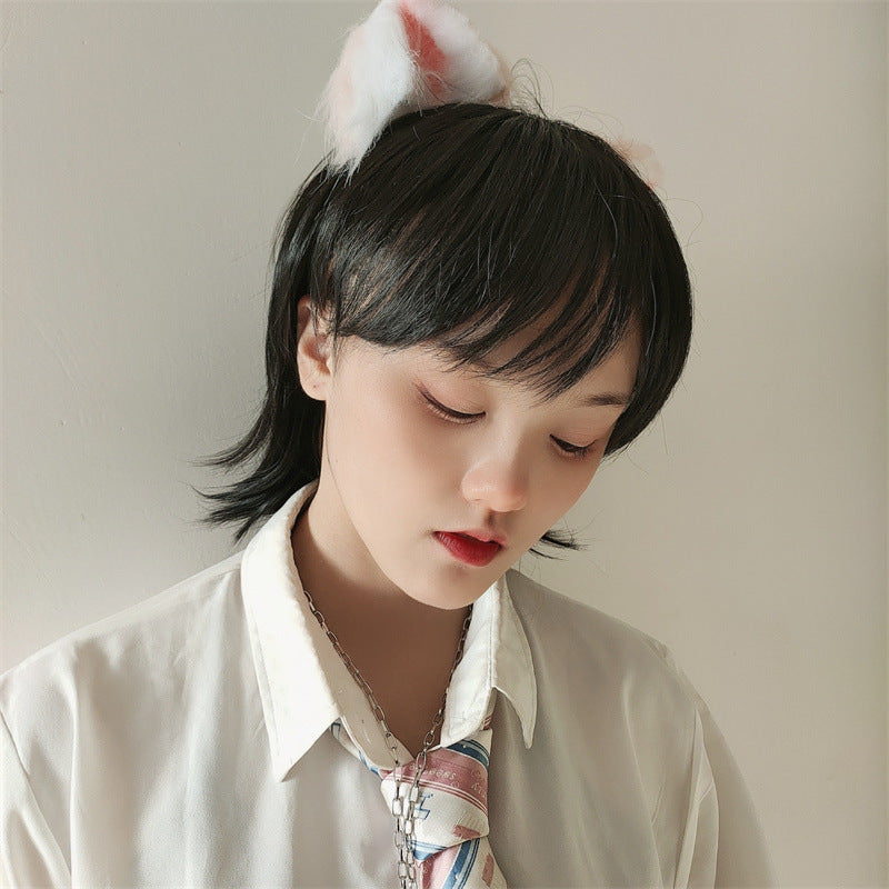 Men's And Women's Wolf Tail Chemical Fiber Wig