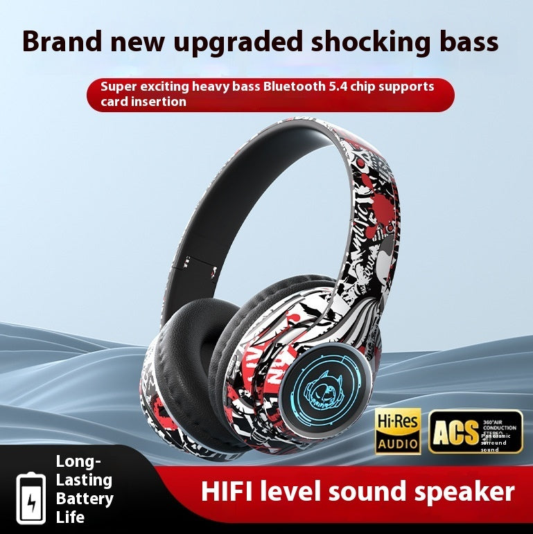 Headset Bluetooth Headset E-sports Games Music Folding Card