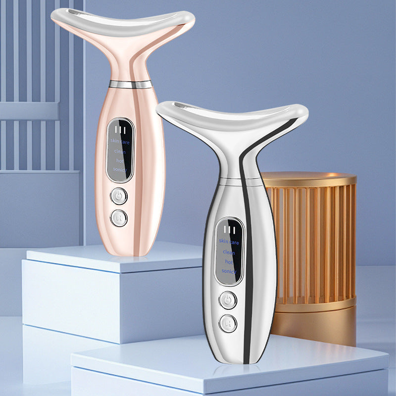 Electroplating Neck Beauty Instrument Vibration Hot Compress V Face Beauty Instrument