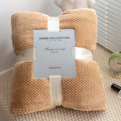 Flannel Jacquard Blanket Plaid Sofa Cover